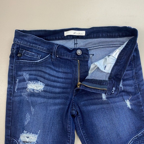 KanCan Jeans Women 9 28 Skinny Moto Distressed Ankle Fray Raw Hem 31x28 KC8201SD - Picture 5 of 13